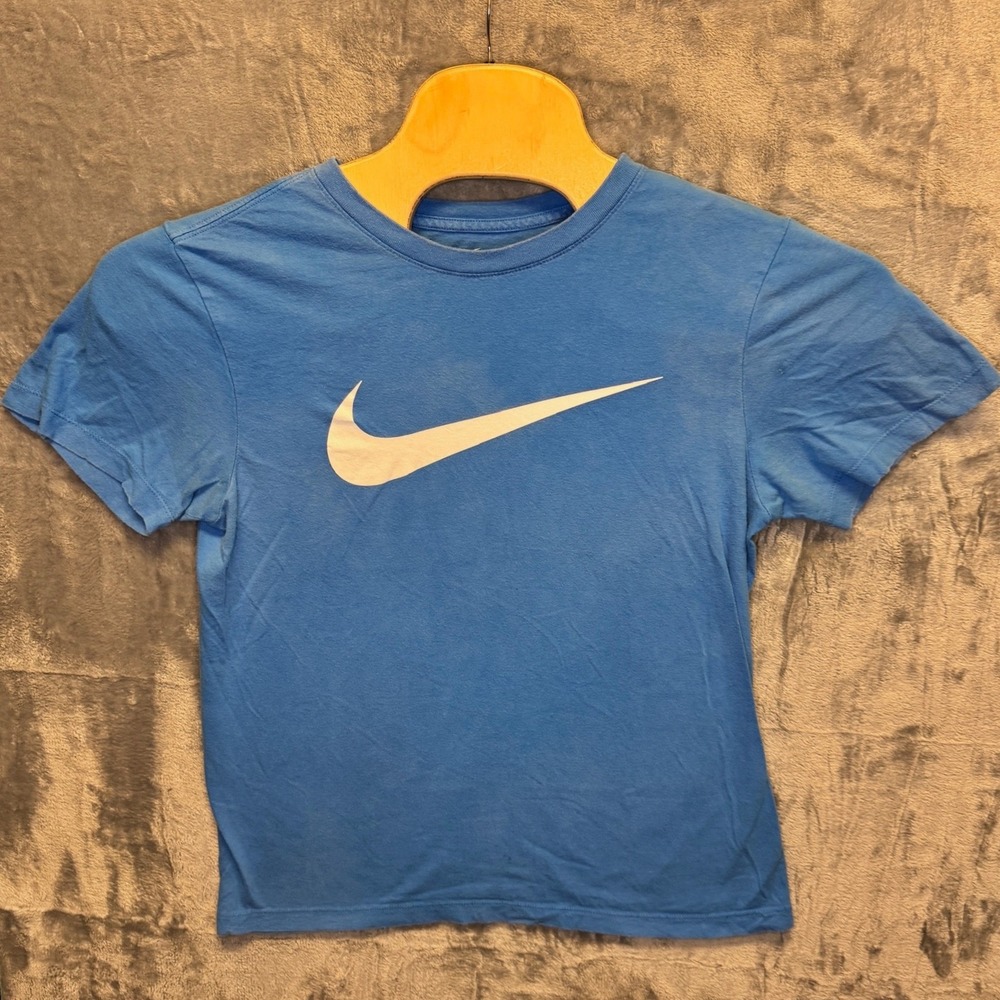 2152 | Nike The Nike Tee Swoosh Graphic Athletic T-Shirt Blue Mens Small